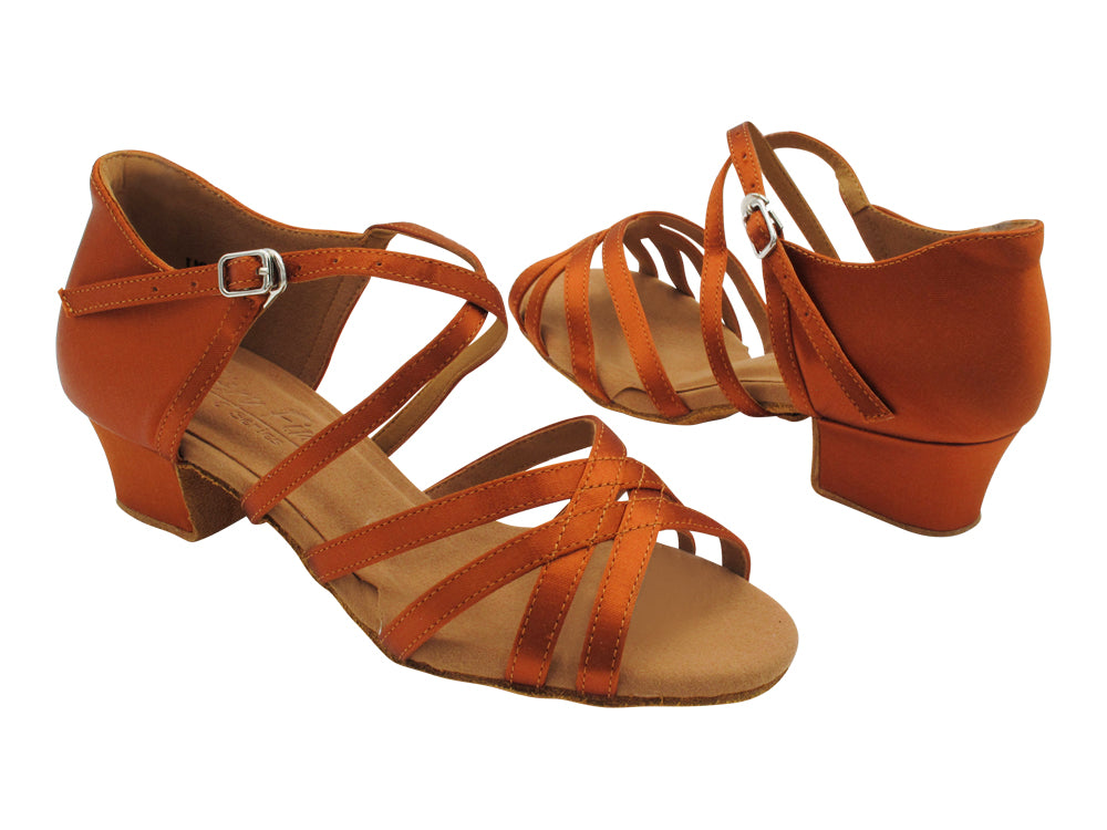 1606G Dark Tan Satin with 1.5" heel in the photo