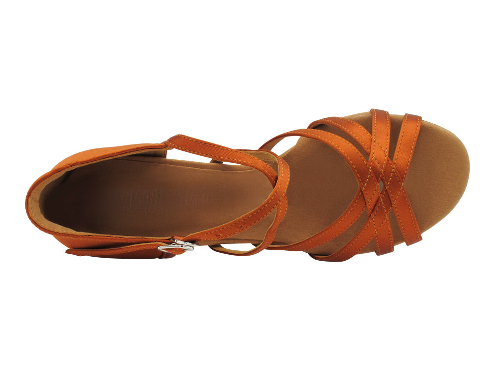 1606G Dark Tan Satin with 1.5" heel in the photo