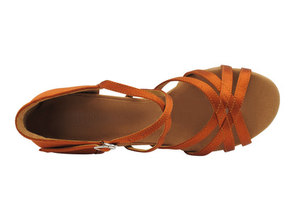 1606G Dark Tan Satin with 1.5" heel in the photo