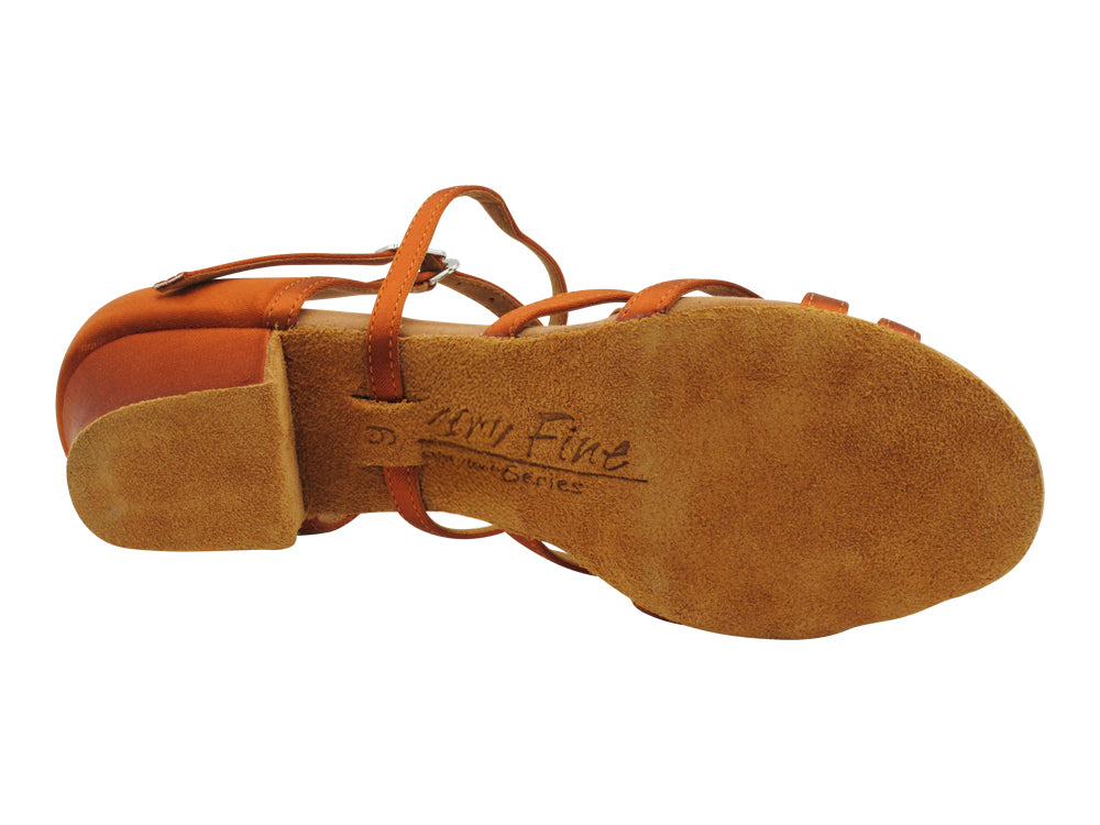 1606G Dark Tan Satin with 1.5" heel in the photo
