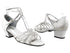 1606 259 Silver Satin with 1.5" Medium Heel in the photo