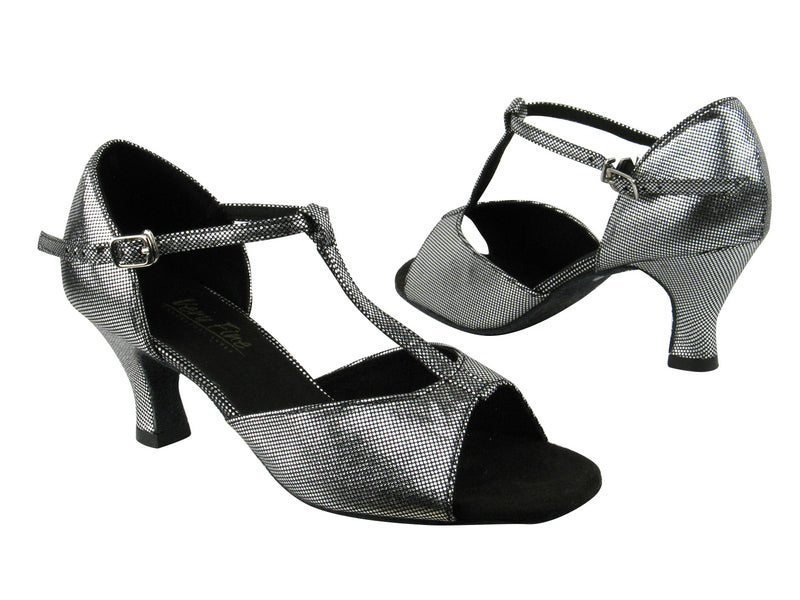 1609 87 Black Laser Satin with 2.5&quot; low heel in the photo