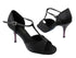 1609 Black Satin_Stone with Stiletto Line 3" Slim Heel in the photo