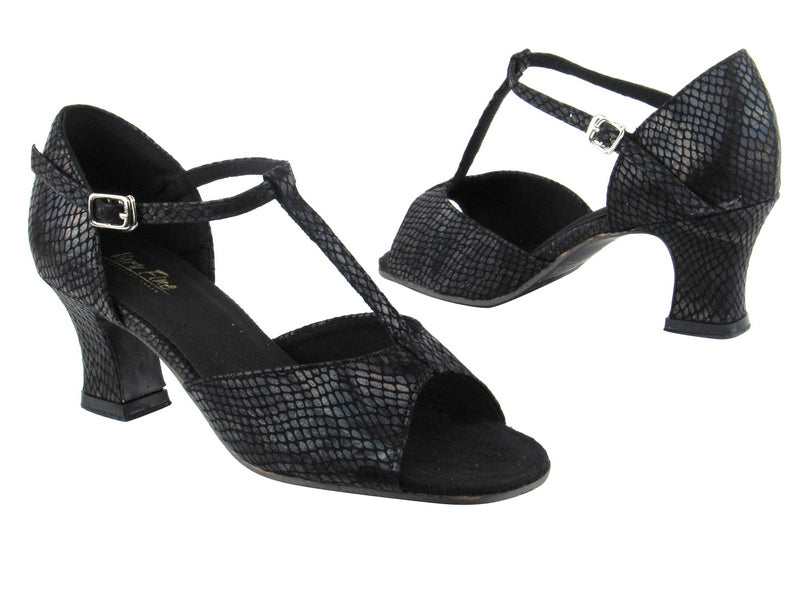 1609 85 Black Snake with 2.2&quot; Thick Cuban Heel in the photo