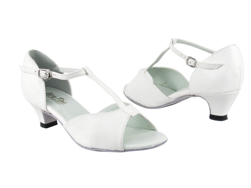 1609 White Leather with 1.3&quot; Heel in the photo