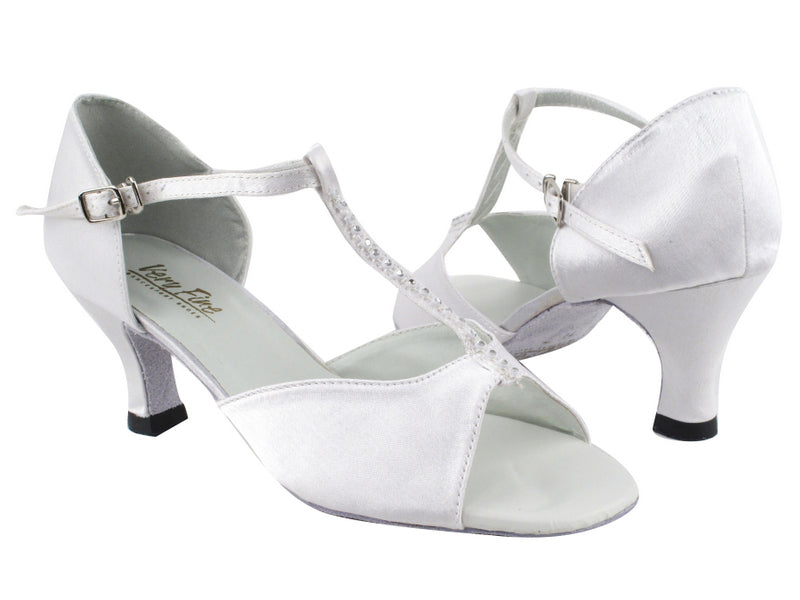 1609 White Satin with 2.5&quot; Heel in the photo