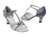 1612 7 Silver Sparkle_S_H_263 Grey Satin_B_S_T with 2.5" low heel in the photo