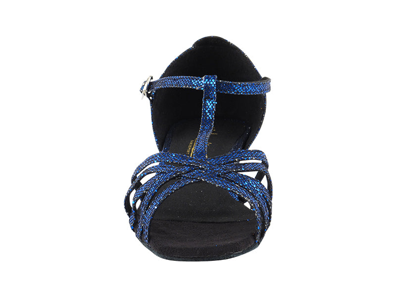 1612FT Dark Blue Scale with 1&quot; Flat Heel in the photo