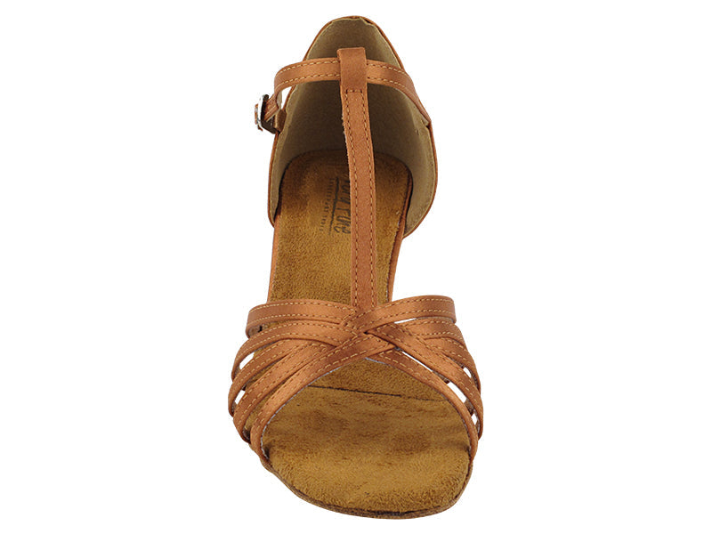 1612 Dark Tan Satin with 2.5&quot; Heel (2899) in the photo