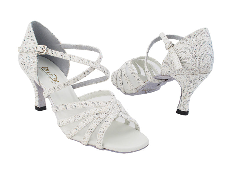 1613 141 White with 2.75&quot; Thick Flare Heel (892) in the Photo