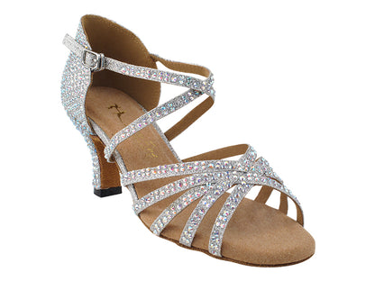 1613Bling Silver Glitter Satin with 2.5&quot; Heel (2899) in the photo