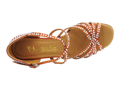 1613Bling Dark Tan Satin with 2.5" Heel (2899) in the photo
