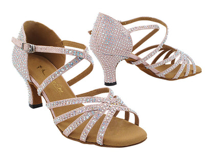 1613Bling Pink Glitter Satin with 2.5&quot; Heel (2899) in the photo