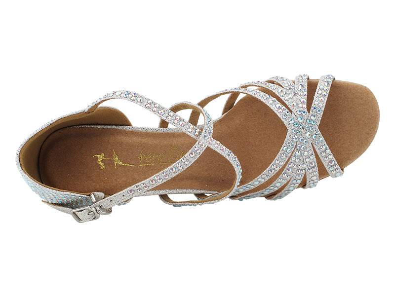 1613Bling White Glitter Satin with 2.5" Heel (2899) in the photo