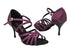 1613LEDSS 119 Purple Satin with 3" Slim Black Plated Heel (382) in the photo