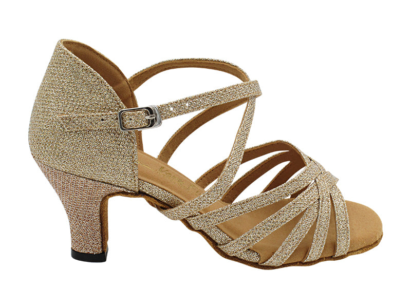 1613LEDSS Champagne Glitter Satin with 2.5" Heel (2899) in the photo