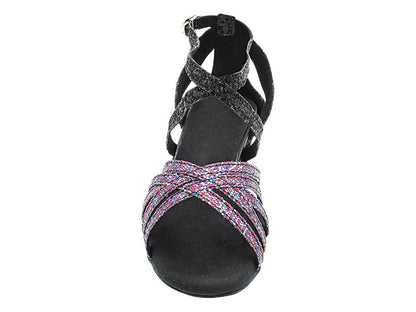 1613LEDSS 21 Purple Illusion Scale_F_30 Black Sparkle_B_J with 1&quot; Women Heel (8881) in the photo