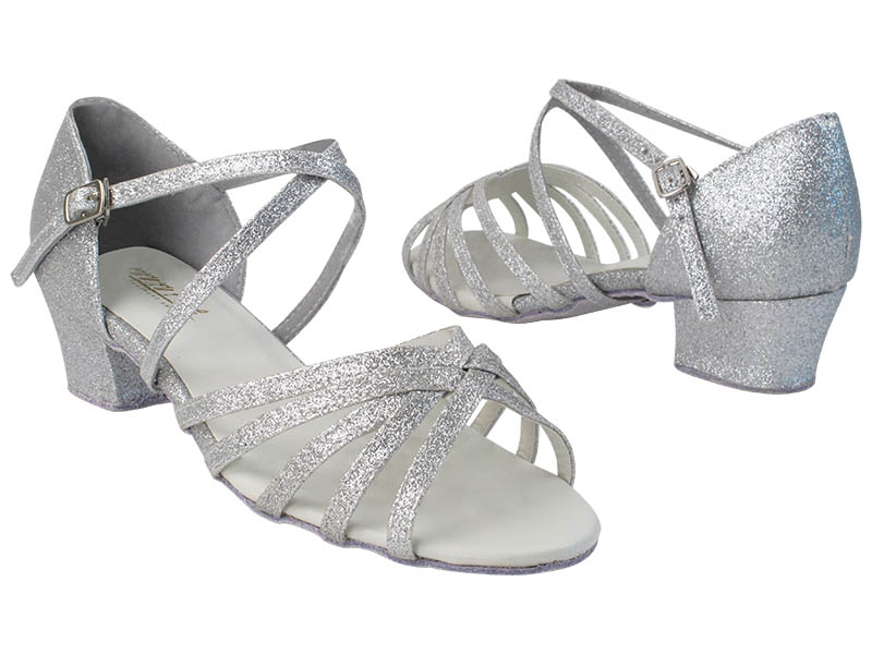 1613_1670C 126 Silver Stardust with 2001_1.5 inch Heel in the photo