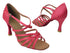 1613_1670C_246 Pink Satin with 3 inch Slim Flare Heel (Heel Code 389) in the photo