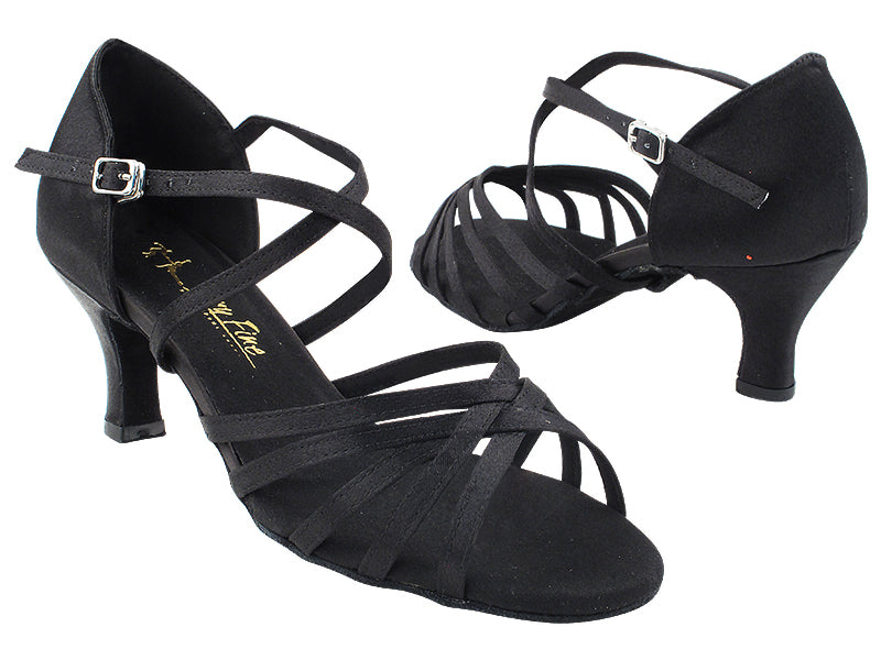 1613 Black Satin with 2.5&quot; Heel in the photo