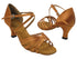 1613 Dark Tan Satin with 2.5" Low Heel in the photo