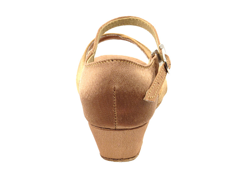 1615G Brown Satin with 1.5" heel in the photo