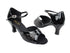 1616 12 Black Sparkle_M_H_Black Patent Trim with 2.5" Heel in the photo