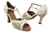 1616 216 White_Gold Glitter_M_H_139 White PU Trim with 3" Heel in the photo