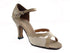 1616 Tan Leather & Flesh Mesh with 3" Heel in the photo