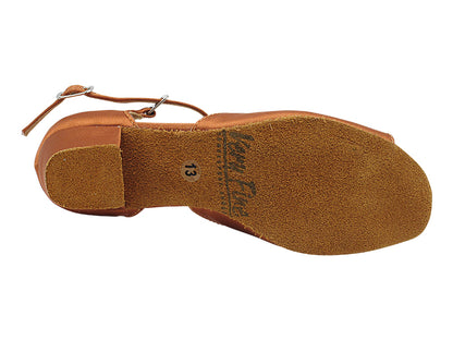 1619G Dark Tan Satin &amp; Stone with 1.5" heel in the photo