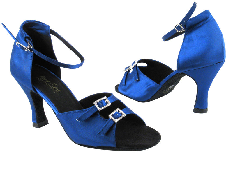 1620 247 Gem Blue Satin with 3&quot; heel in the photo