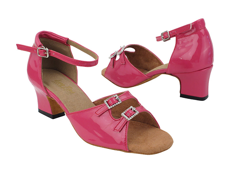 1620 260 Pink Patent PU_Stone with 2&quot; Thick Cuban Heel (3149) in the photo