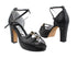 1620BPlatform Black Leather_Black Sparkle Heel_1620F_6005B with 3.75" Square Heel heel in the photo