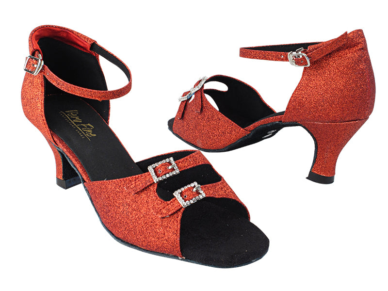 1620 Red Stardust with 2.5&quot; Low Heel in the photo