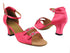 1620 246 Pink Satin with 2.5" Thick Cuban Heel in the photo