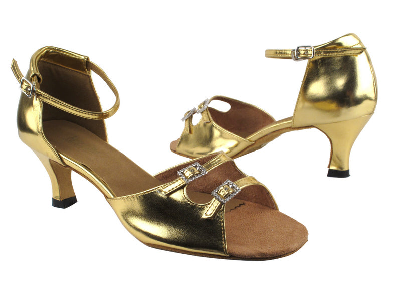 1620 62 Gold Leather with 2.5&quot; Heel in the photo