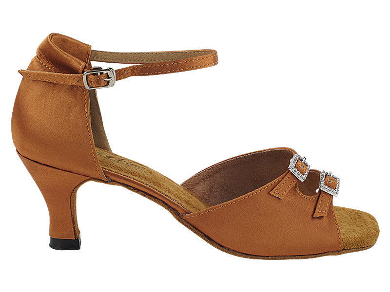 1620 Dark Tan Satin with 2.5&quot; heel (2899) in the photo