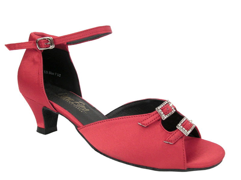 1620 Red Satin with 1.3&quot; Heel in the photo