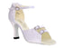 1620 White Satin with 3" Heel in the photo