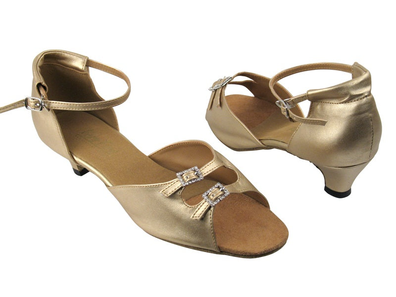 1620 57 Light Gold Leather_Stone with 1.3&quot; Cuban heel in the photo