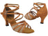 1621 Dark Tan Satin & Flesh Mesh with 2.5" Heel (2899) in the photo