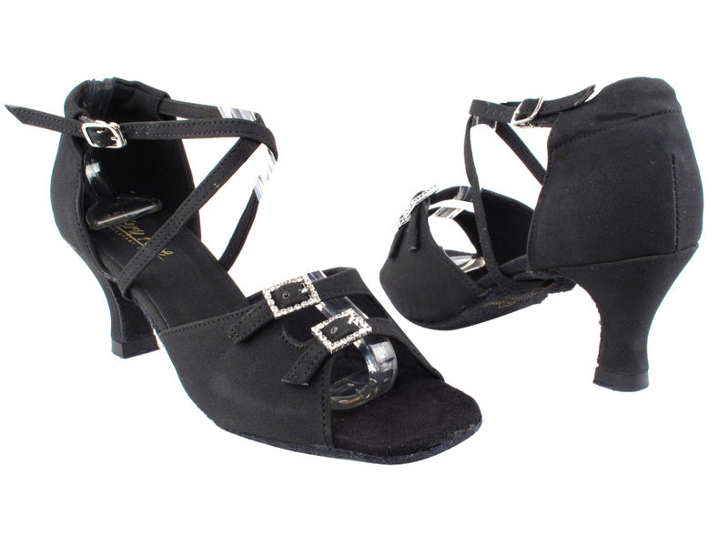 1620 (1625) 83 Black Suede_Stone &amp; X-Strap Arch_Same as 1620F_1636B with 2.5&quot; Heel in the photo