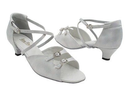 1625 86 White Laser Satin with 1.3&quot; Cuban Heel (387) in the photo