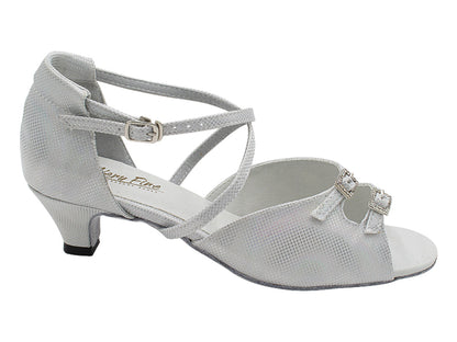 1625 86 White Laser Satin with 1.3&quot; Cuban Heel (387) in the photo