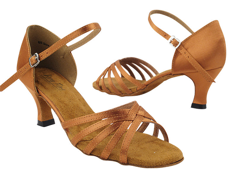 1626 Dark Tan Satin with 2.5&quot; Heel (2899) in the photo