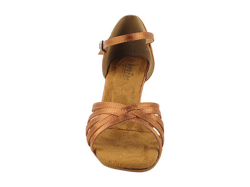 1626 Dark Tan Satin with 2.5&quot; Heel (2899) in the photo