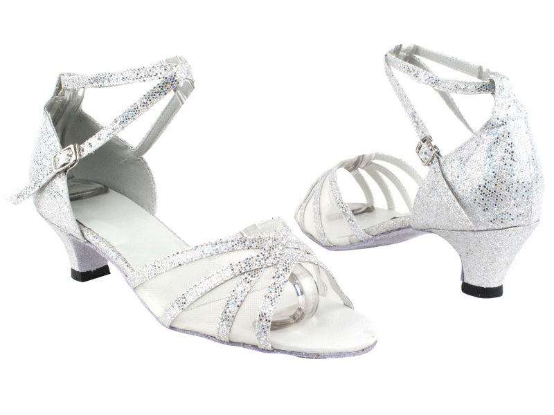 1628 107 Silver Scale_Flesh Mesh with 1.3&quot; Heel in the photo