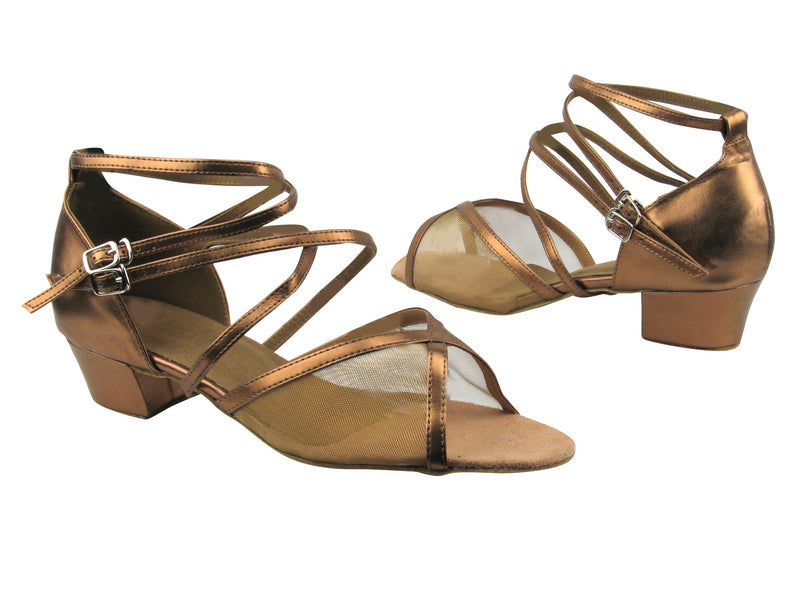 1630 171 Dark Tan Gold Leather with 1.5&quot; Medium Heel in the photo