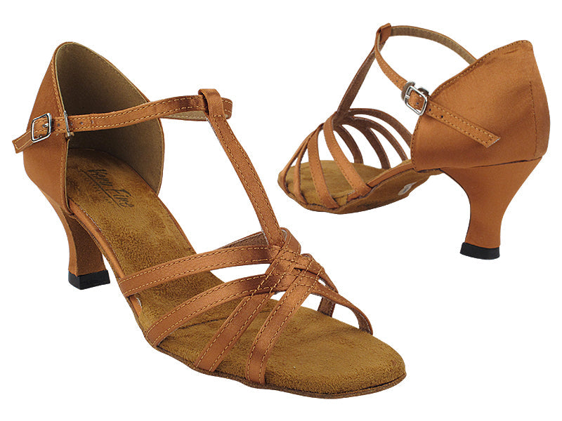 1633 Dark Tan Satin with 2.5&quot; Heel (2899) in the photo