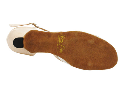 1635 Flesh Satin &amp; Flesh Mesh with 1.3" Cuban Heel (387) in the photo